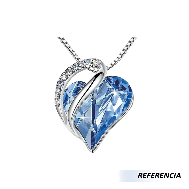 Collar de corazón de cristal de colores - Imagen 4