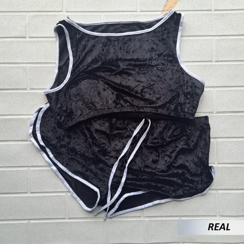 Conjunto de pijama terciopelo sexy - Imagen 2